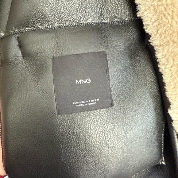 Mango Tan Shearling Jacket Cozy and Stylish - Picture 10 of 10